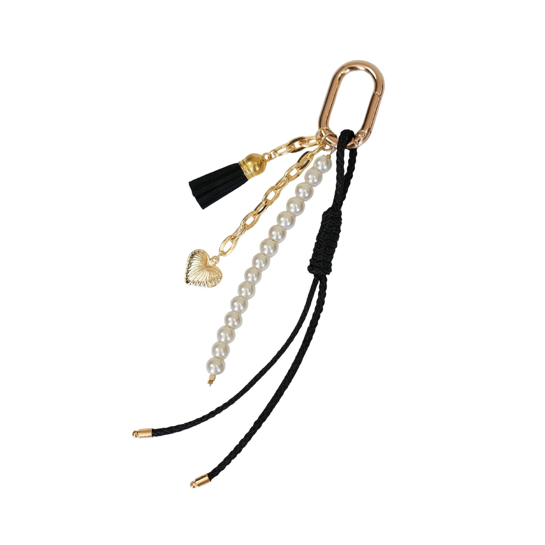 Noir Pearl Handmade Knitted Textured Bag Charm – RopeCharm (Bag Charm) | Happyangels