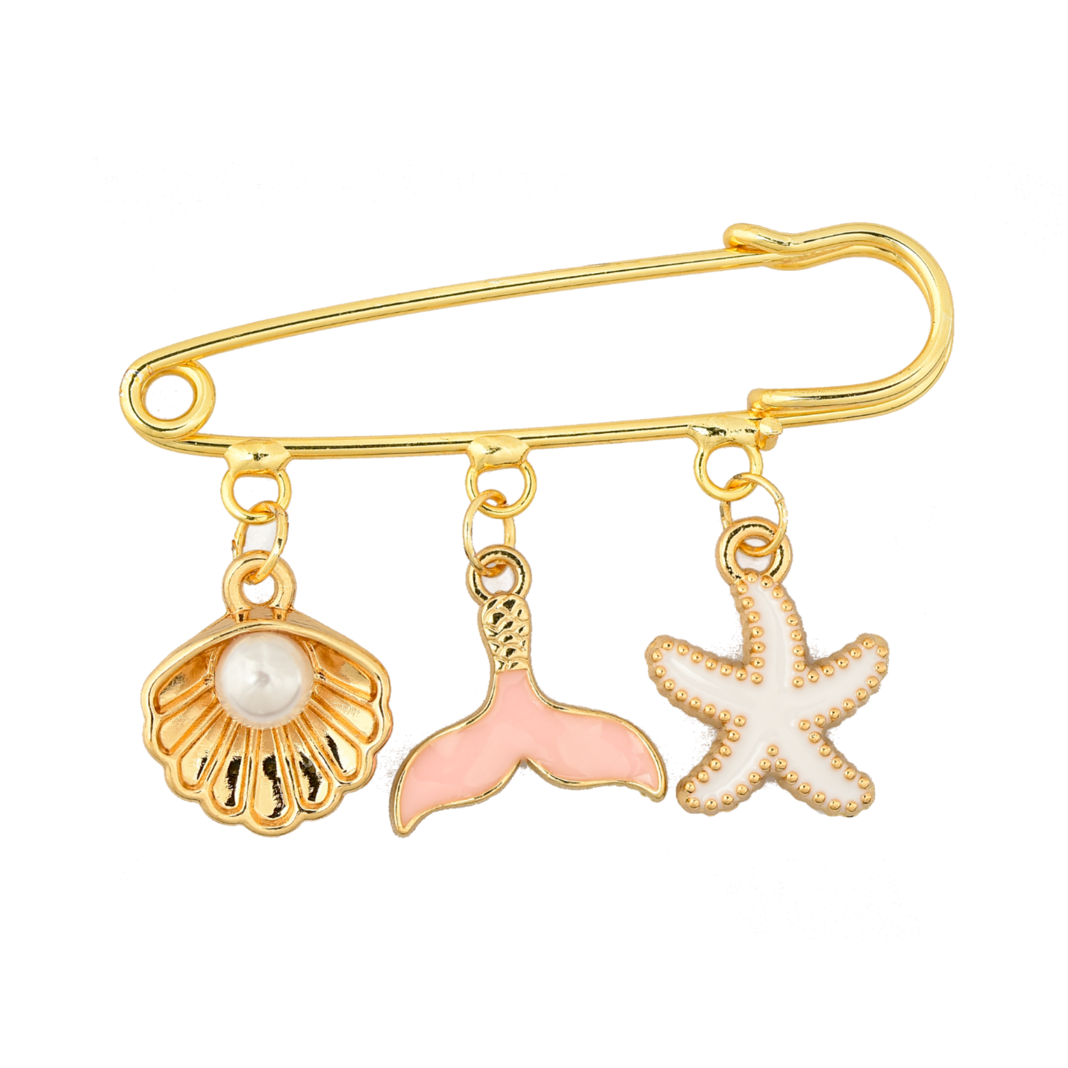 Sea Whisper Çengelli İğneli Giyim & Çanta Süsü – PinCharm (Bag Charm) | Happyangels