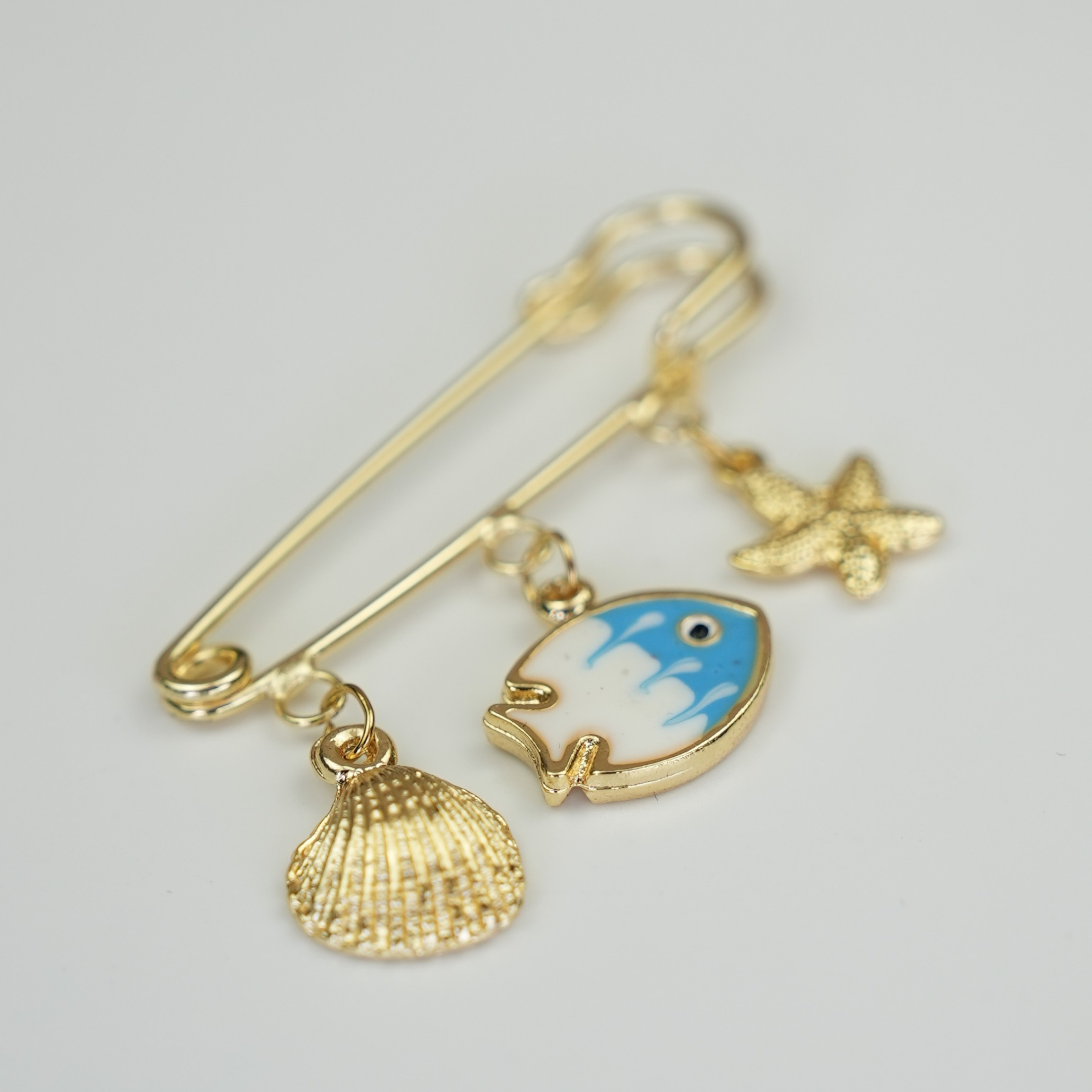 Blue Splash Çengelli İğneli Giyim & Çanta Süsü – PinCharm (Bag Charm) | Happyangels