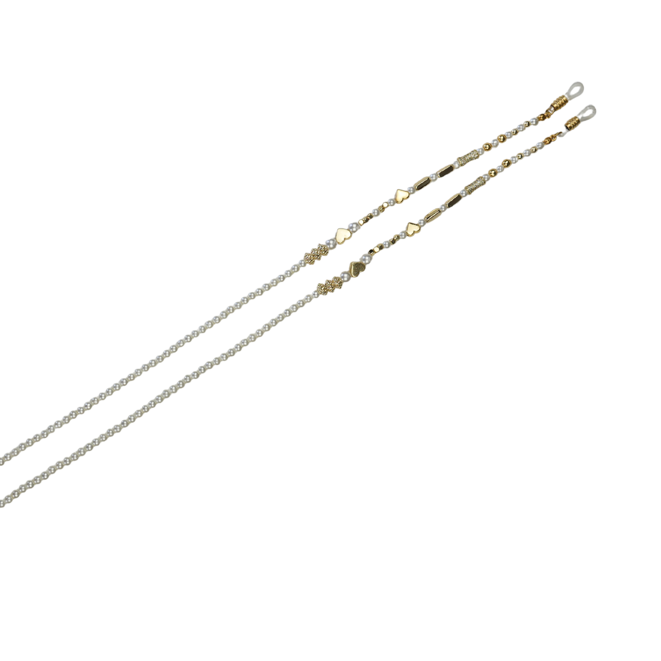 Golden Glow Altın Kaplama Zirkon Taşlı Gözlük Askısı – EyewearCharm (Glasses Chain) | Happyangels