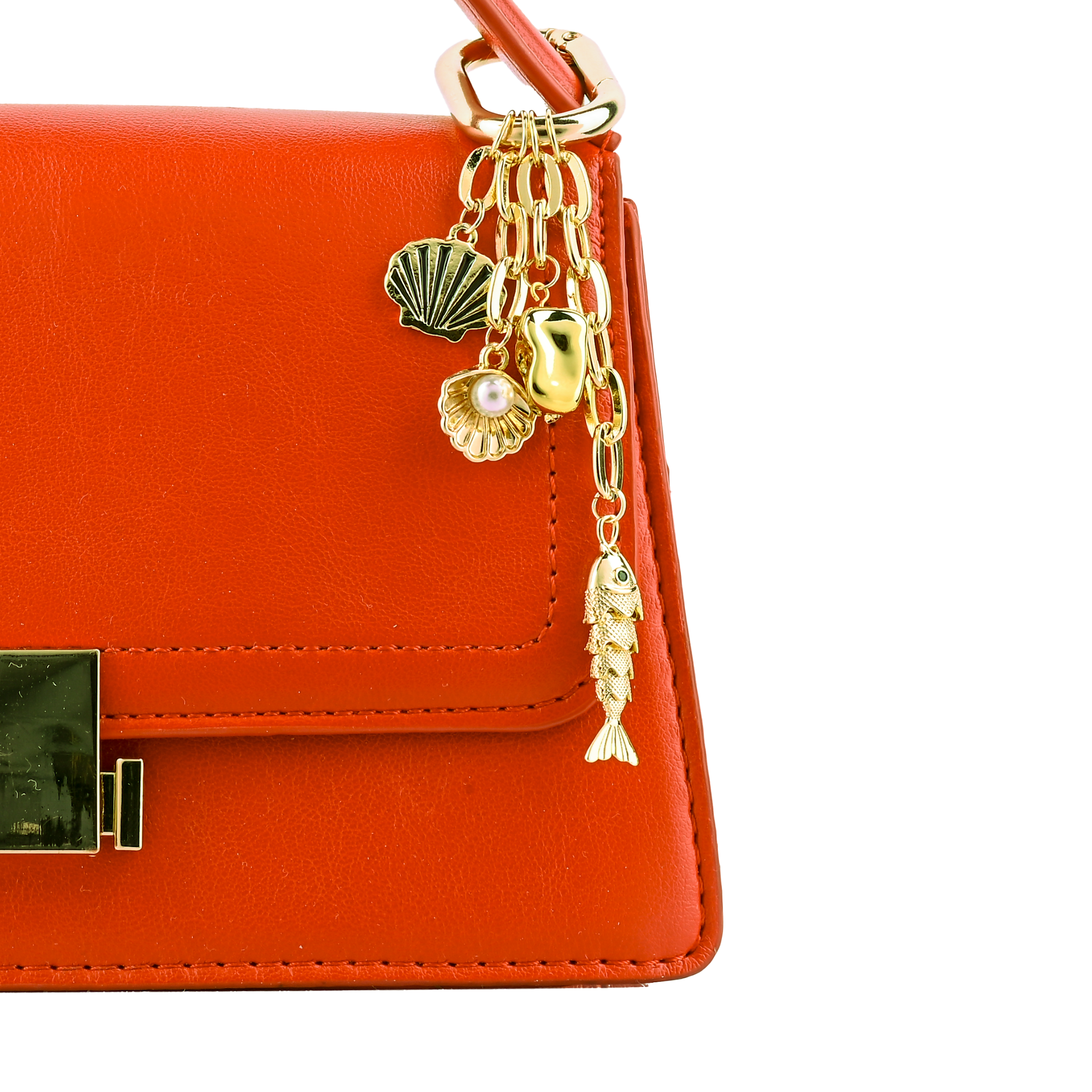 Golden Shore Altın Kaplama Zincirli Çanta Süsü – KeyCharm (Bag Charm) | Happyangels