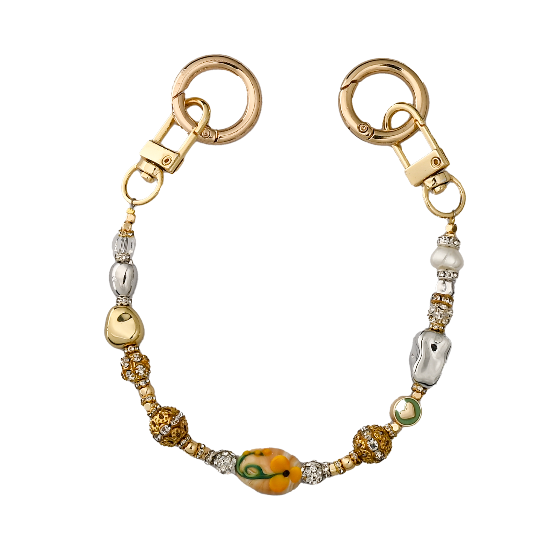 Sun Petal Murano Esintili Cam İşlemeli Çanta Süsü – LuxCharm (Bag Charm) | Happyangels