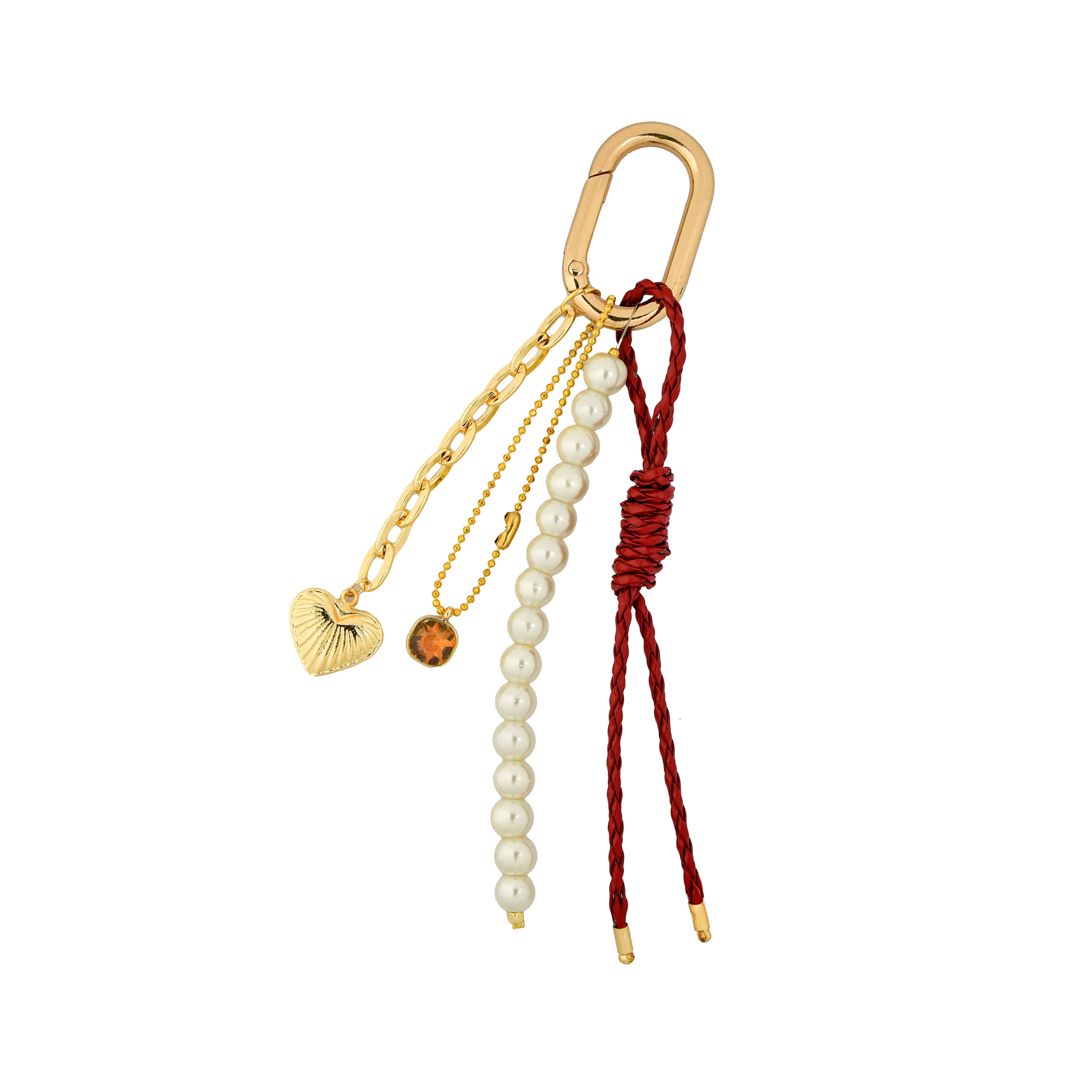 Crimson Heart El Yapımı Örgü Dokulu Çanta Süsü – RopeCharm (Bag Charm) | Happyangels