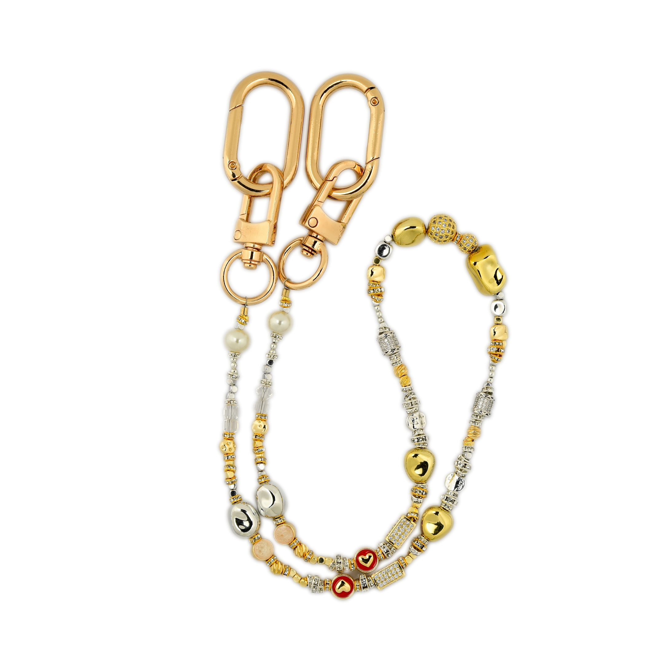 Crimson Luxe Altın Kaplama Zirkon Taşlı Çanta Süsü – LuxCharm (Bag Charm) | Happyangels