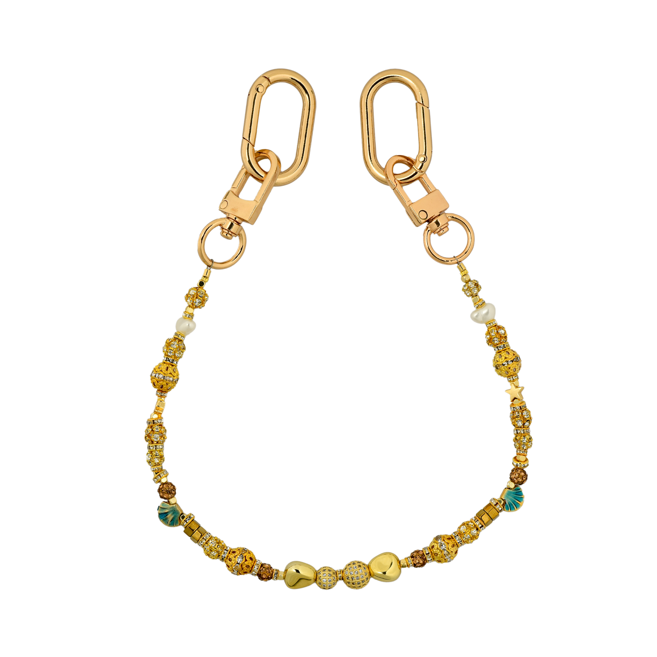 Gilded Tide Altın Kaplama Zirkon Taşlı Çanta Süsü – LuxCharm (Bag Charm) | Happyangels