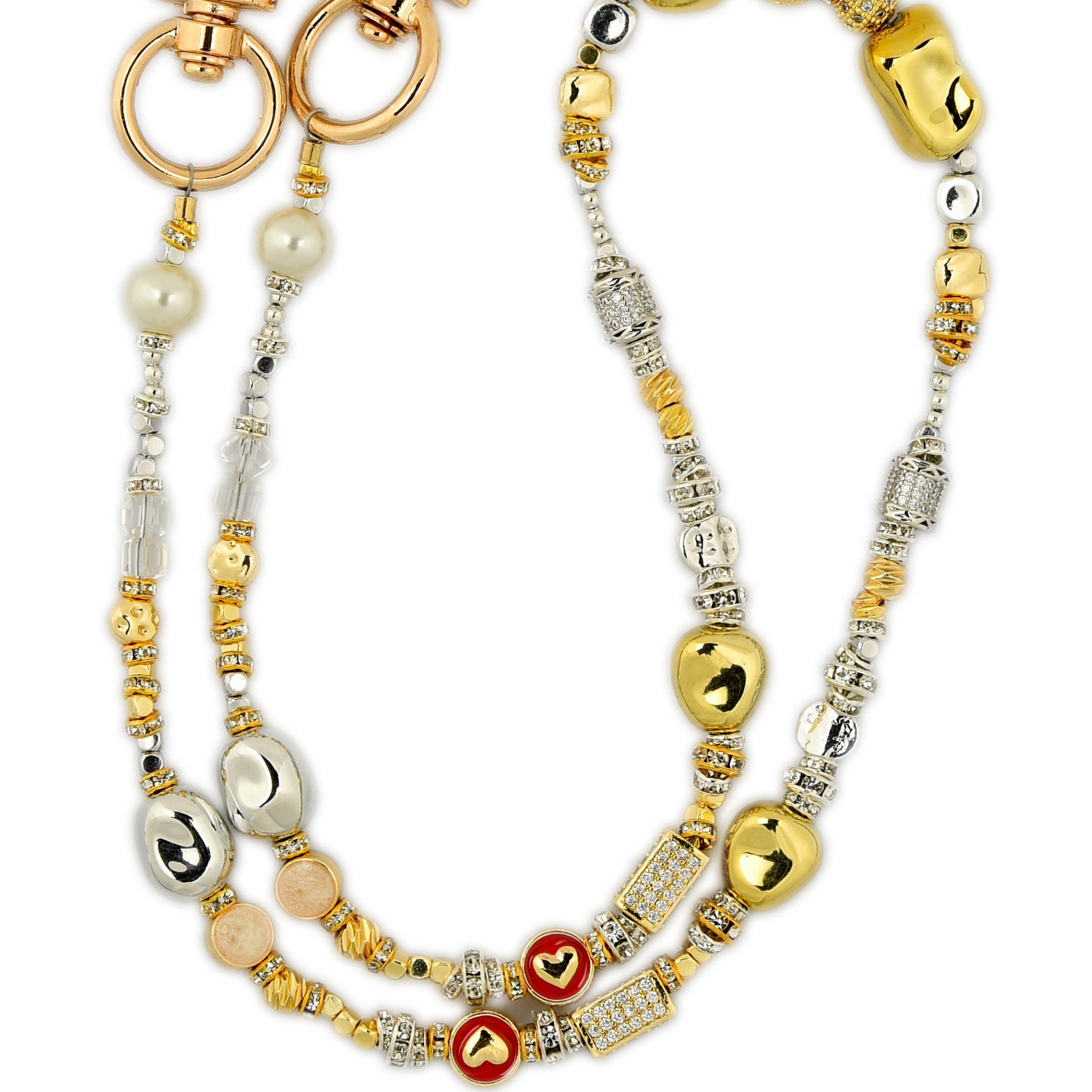 Crimson Luxe Altın Kaplama Zirkon Taşlı Çanta Süsü – LuxCharm (Bag Charm) | Happyangels