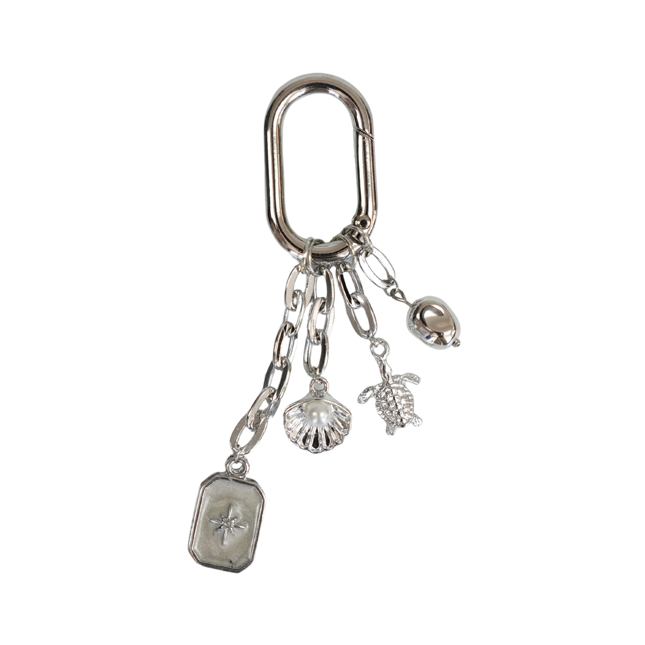 Polar Grace Rodyum Kaplama Zincirli Çanta Süsü – KeyCharm (Bag Charm) | Happyangels