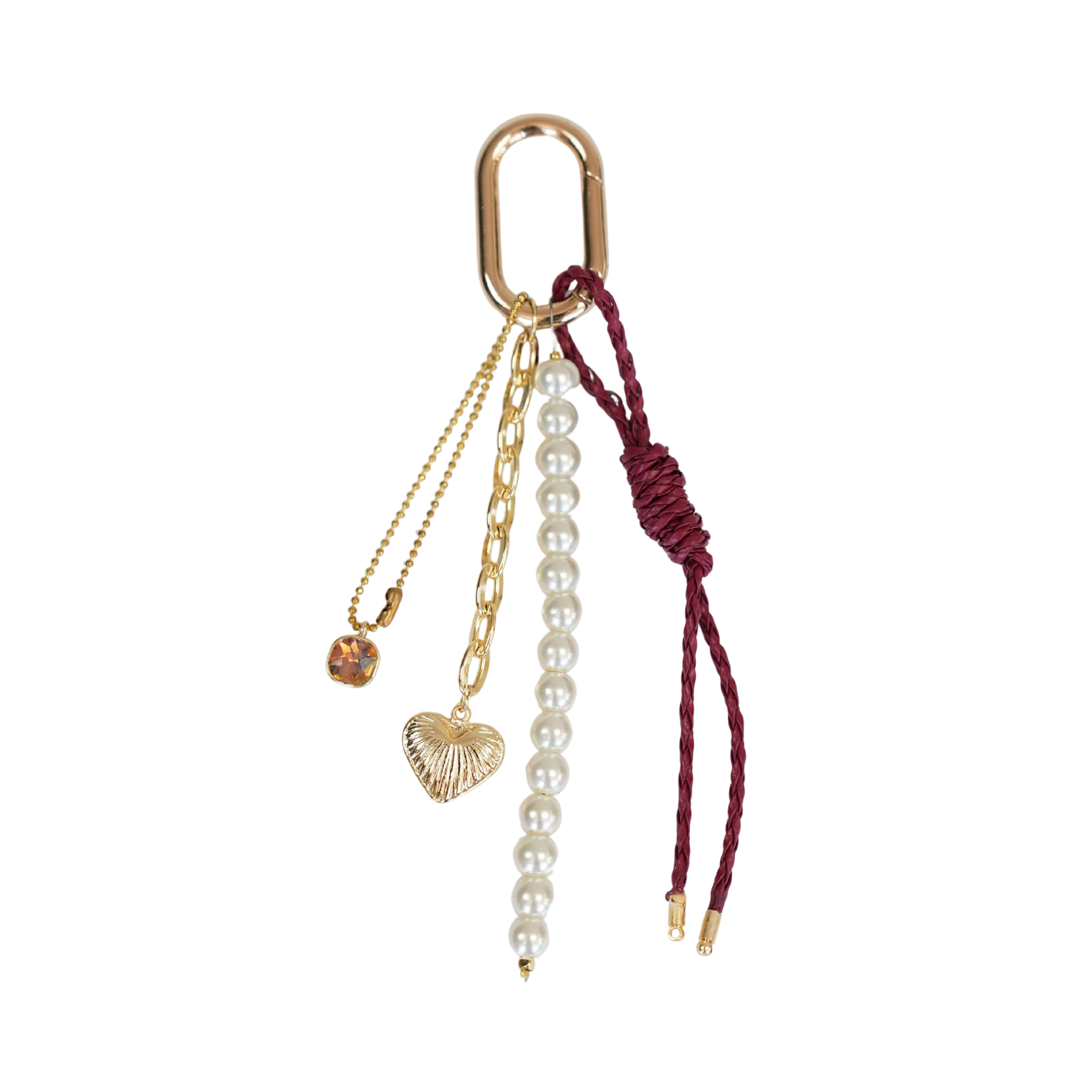 Crimson Heart El Yapımı Örgü Dokulu Çanta Süsü – RopeCharm (Bag Charm) | Happyangels