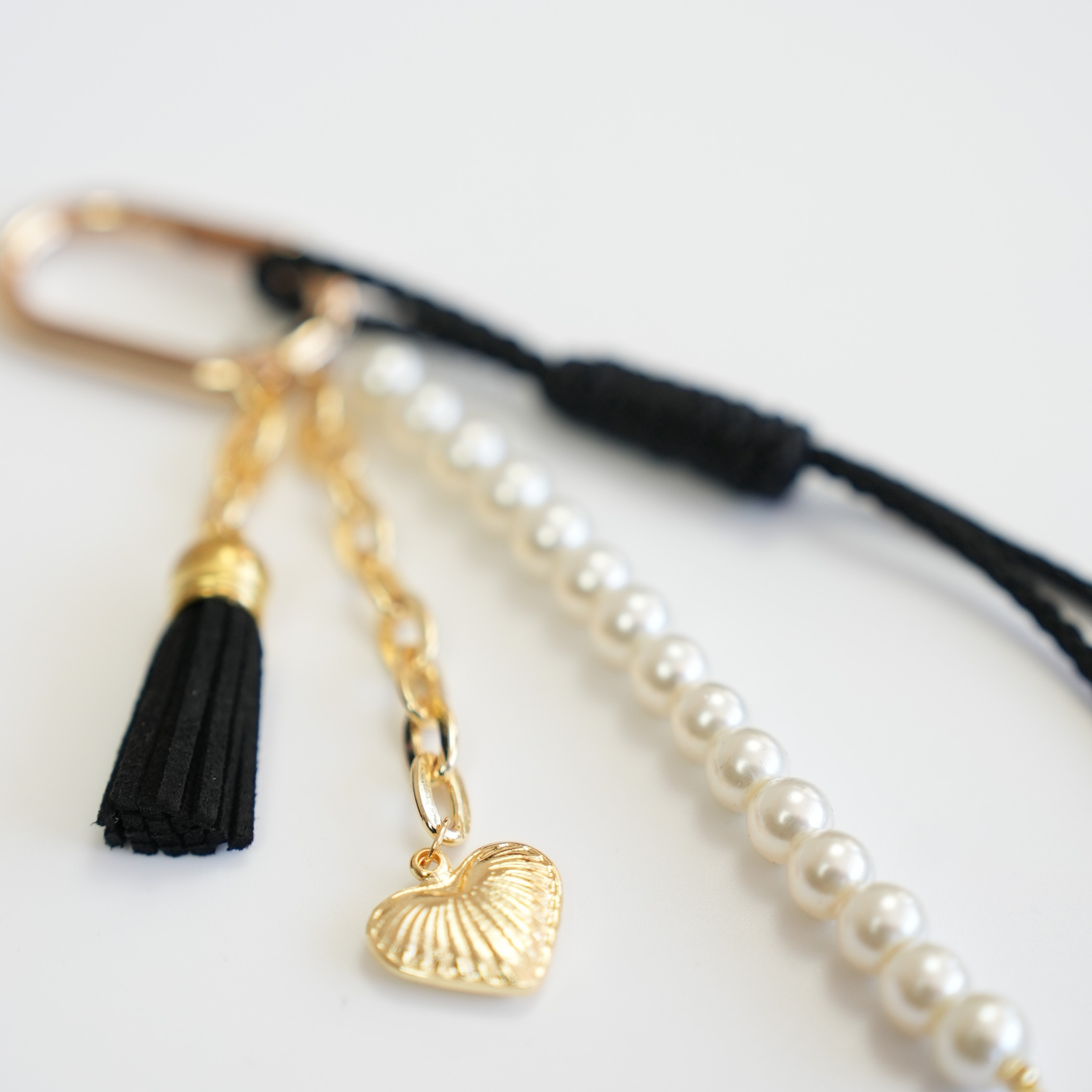 Noir Pearl El Yapımı Örgü Dokulu Çanta Süsü – RopeCharm (Bag Charm) | Happyangels