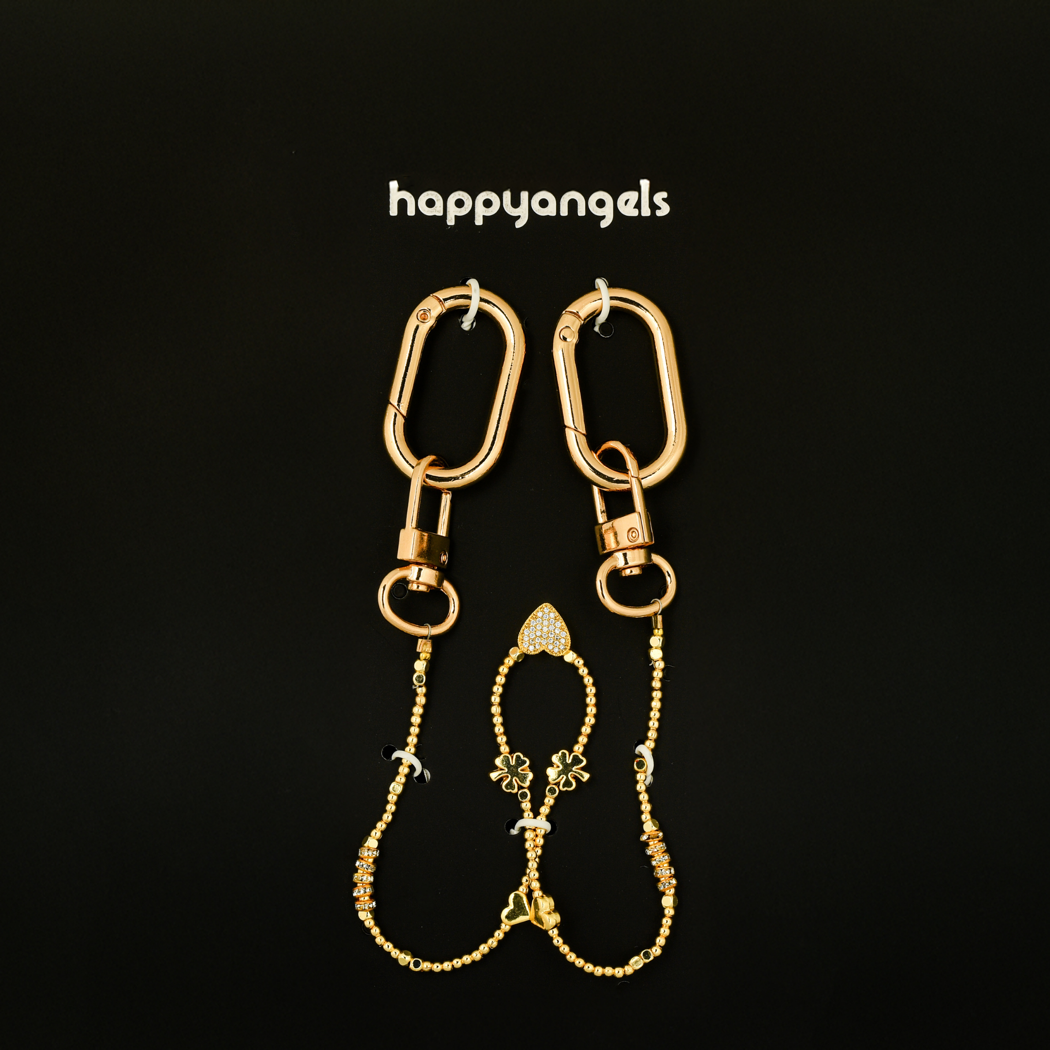 Lucky Heart Zirkon Taşlı Çanta Süsü – ClassicCharm (Bag Charm) | Happyangels