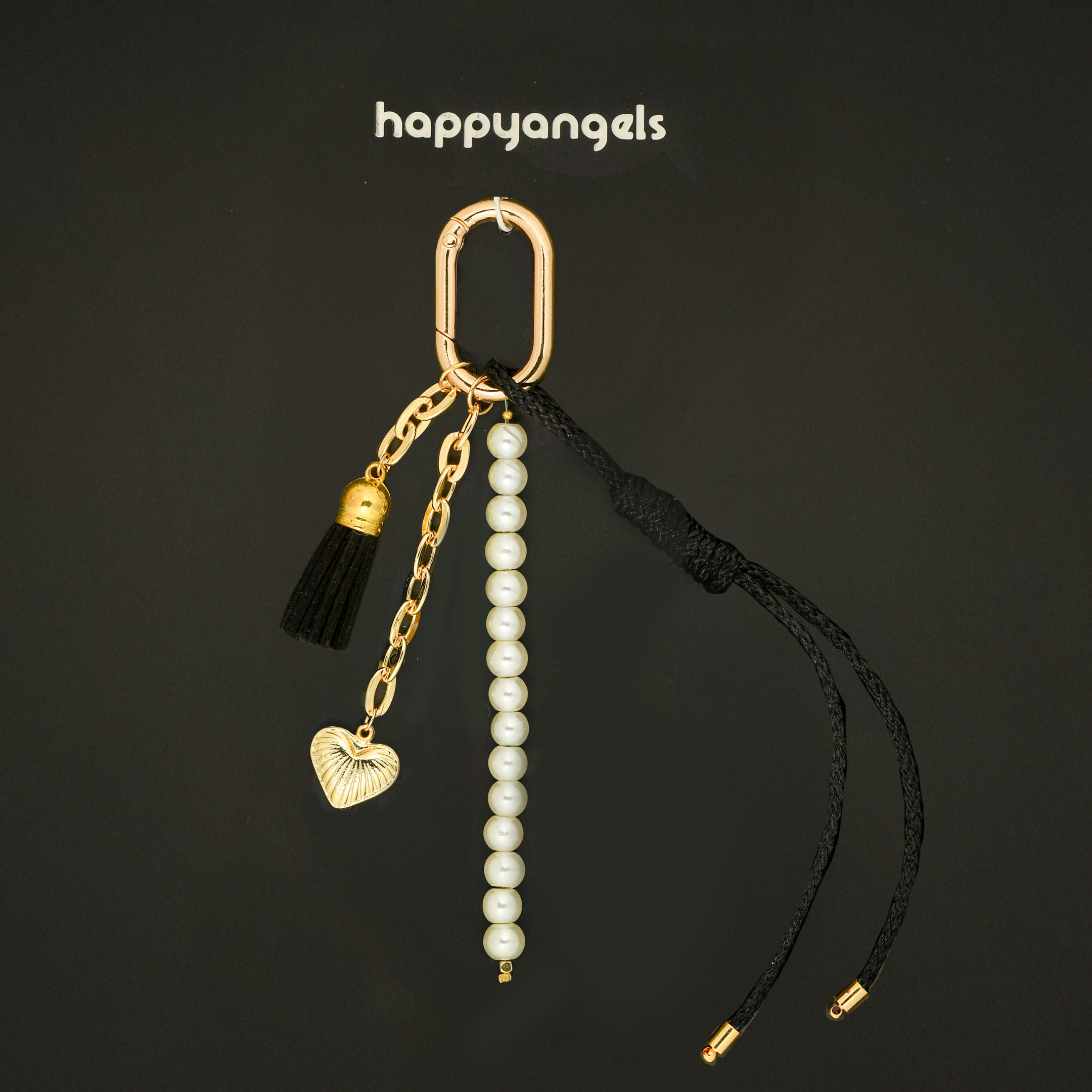 Noir Pearl El Yapımı Örgü Dokulu Çanta Süsü – RopeCharm (Bag Charm) | Happyangels