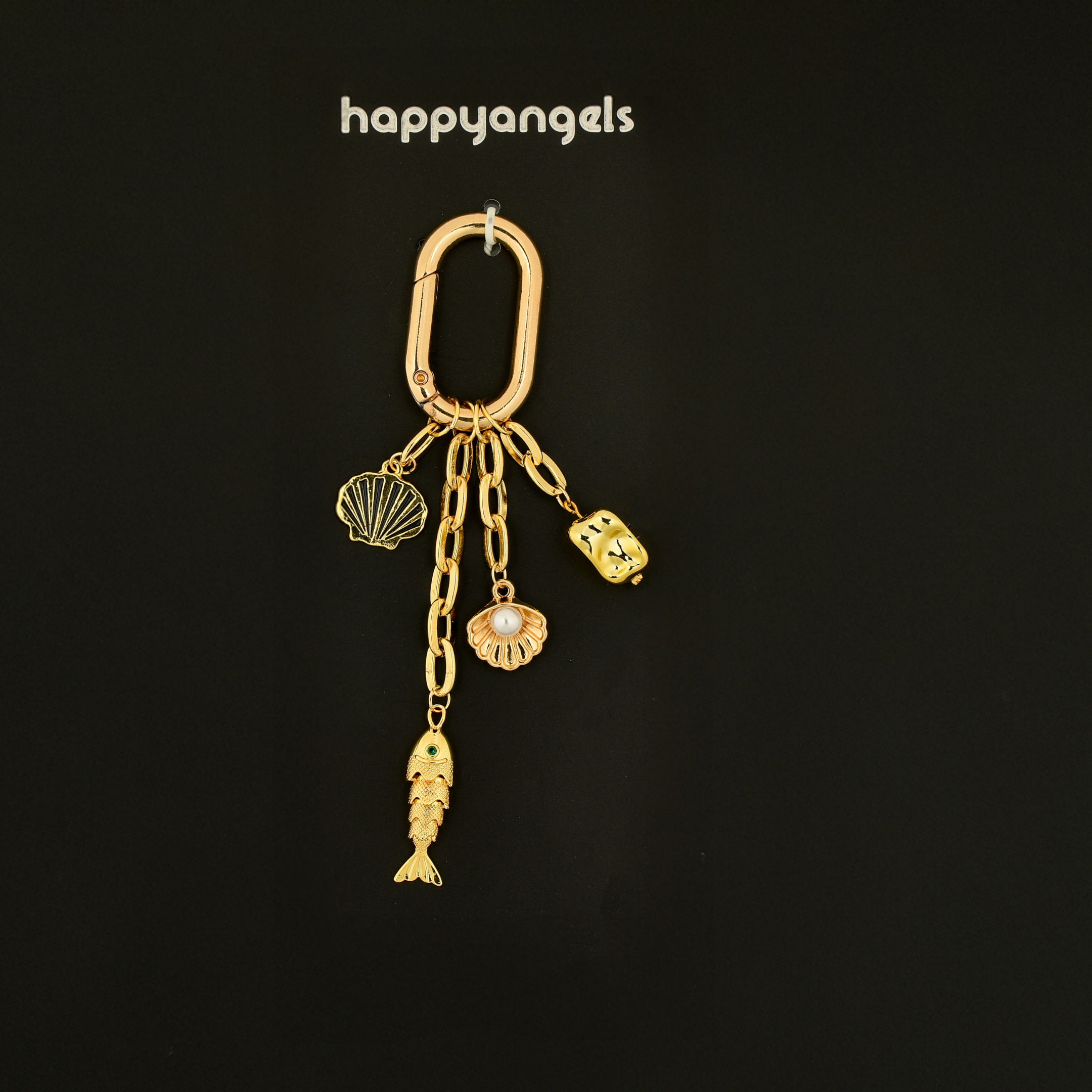 Golden Shore Altın Kaplama Zincirli Çanta Süsü – KeyCharm (Bag Charm) | Happyangels