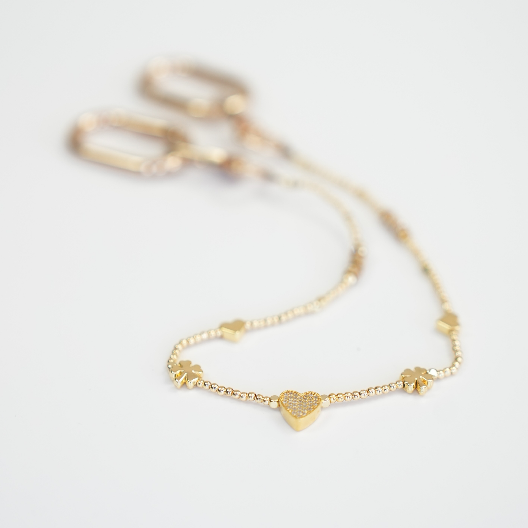 Lucky Heart Zirkon Taşlı Çanta Süsü – ClassicCharm (Bag Charm) | Happyangels