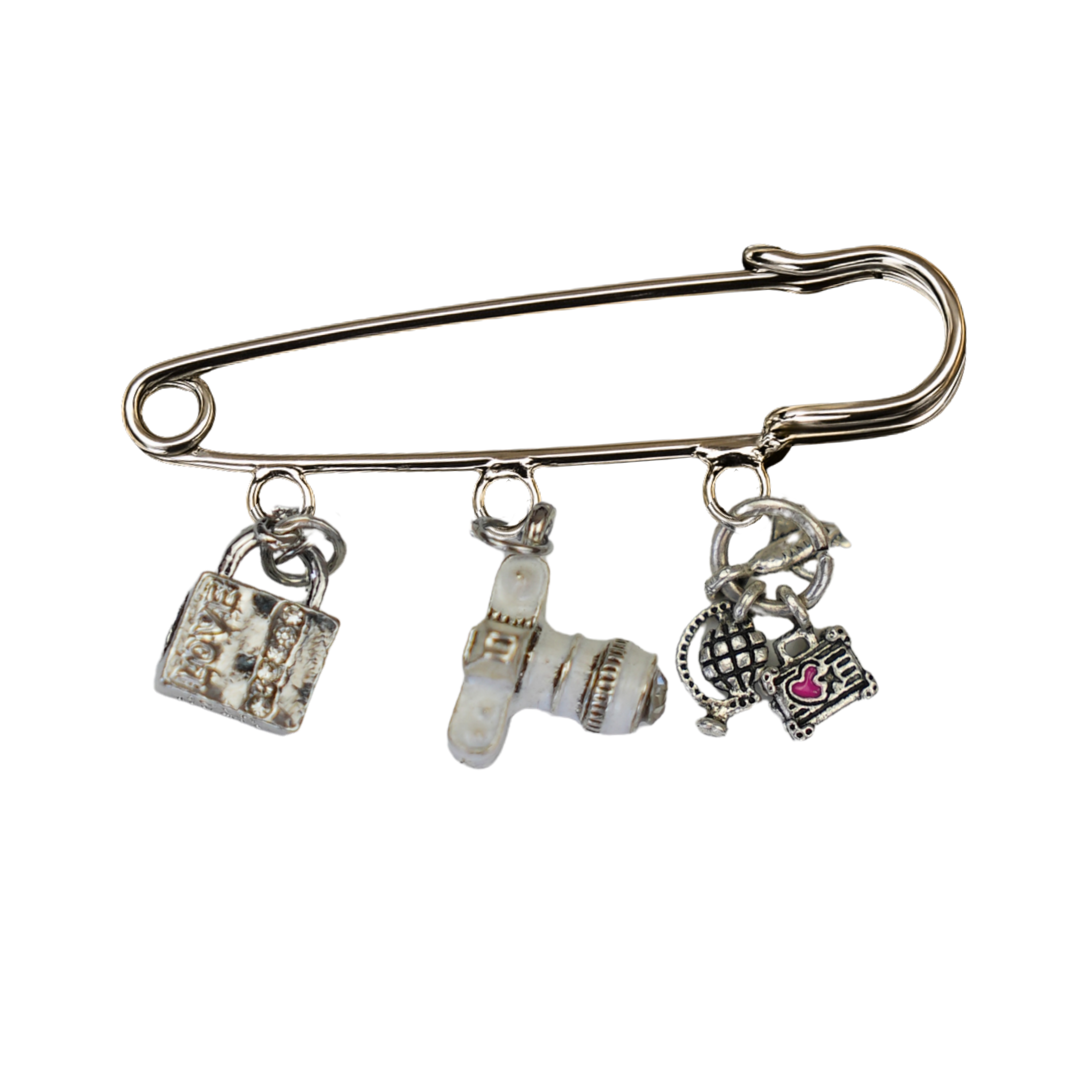 Travel Çengelli İğneli Giyim & Çanta Süsü  – PinCharm (Bag Charm) | Happyangels