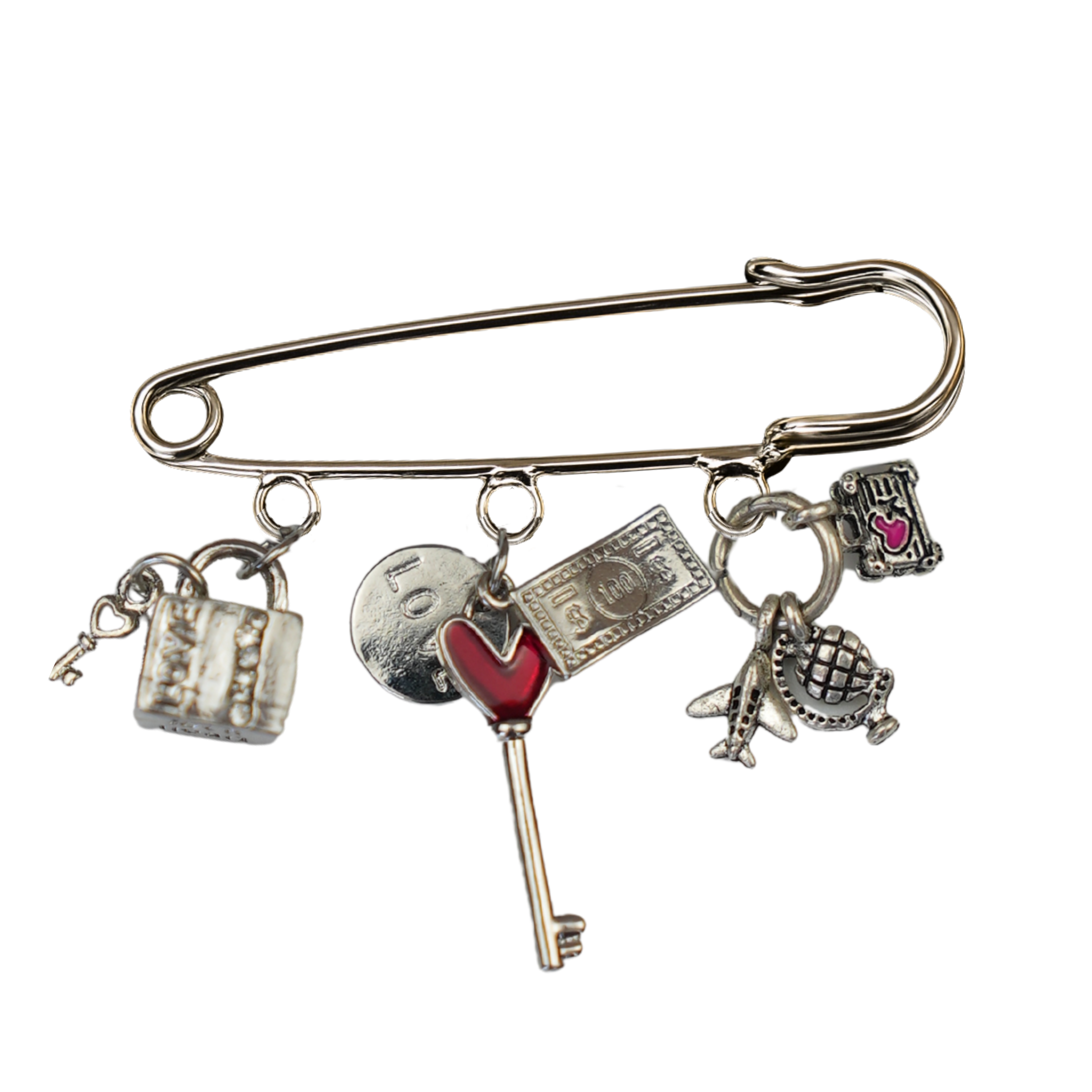 Love Key Çengelli İğneli Giyim & Çanta Süsü  – PinCharm (Bag Charm) | Happyangels