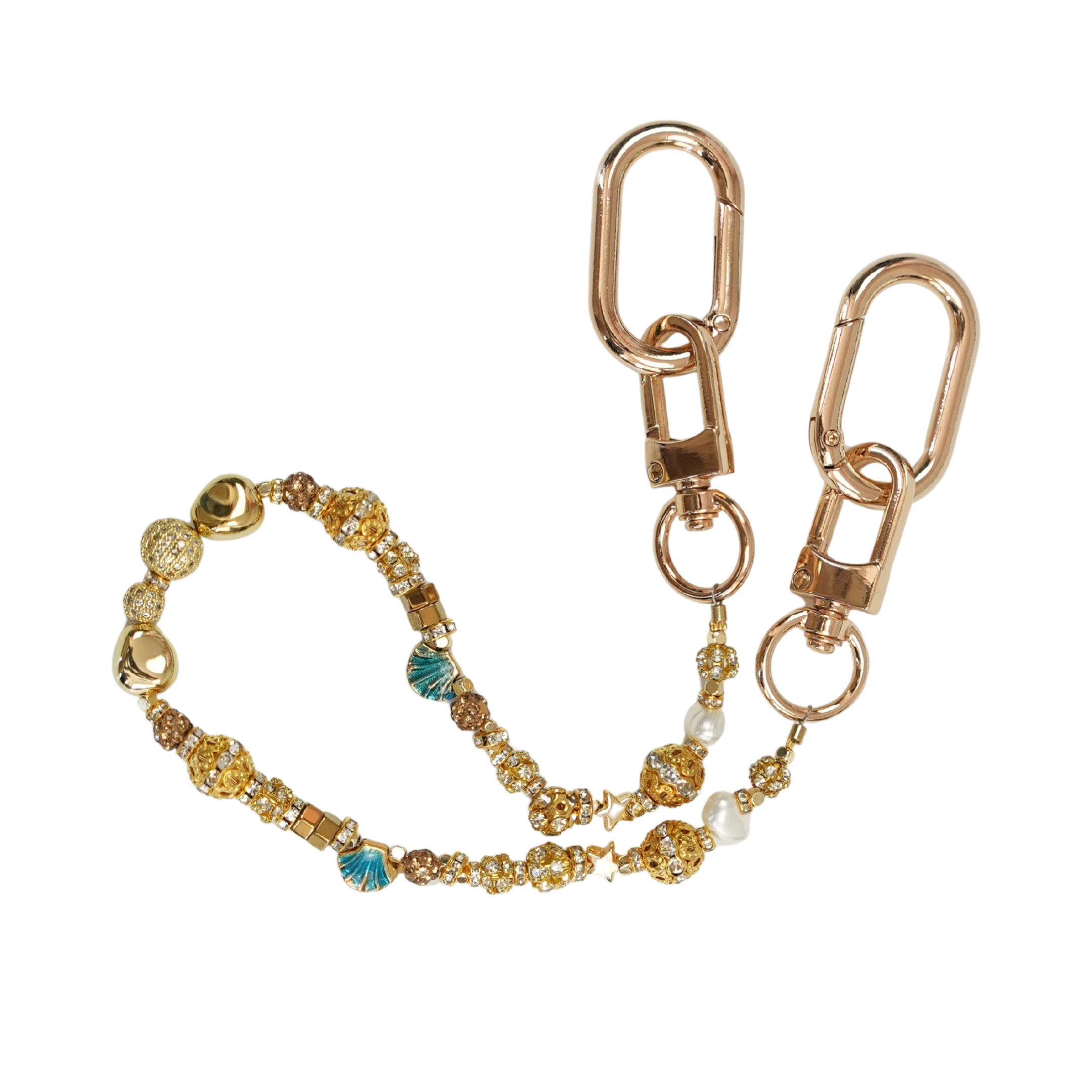 Gilded Tide Altın Kaplama Zirkon Taşlı Çanta Süsü – LuxCharm (Bag Charm) | Happyangels