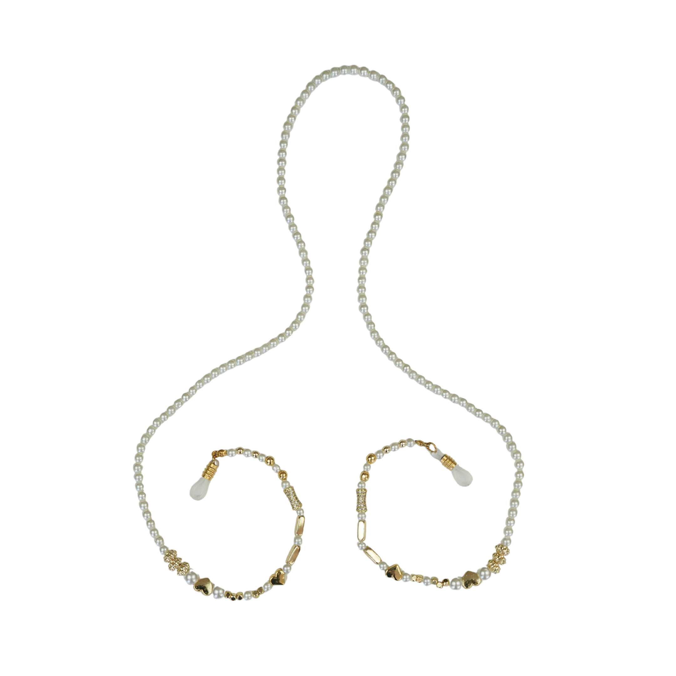 Golden Glow Altın Kaplama Zirkon Taşlı Gözlük Askısı – EyewearCharm (Glasses Chain) | Happyangels