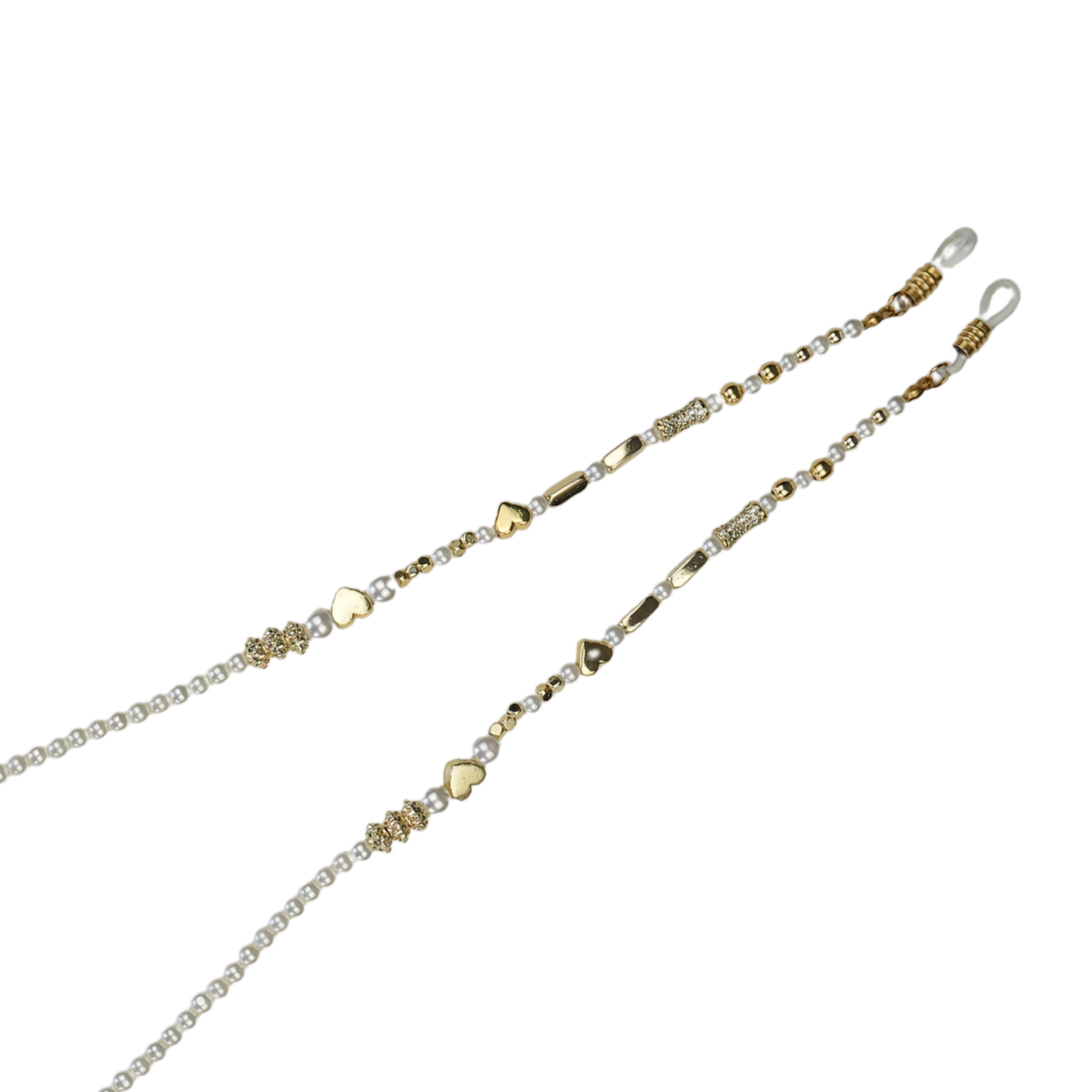 Golden Glow Altın Kaplama Zirkon Taşlı Gözlük Askısı – EyewearCharm (Glasses Chain) | Happyangels