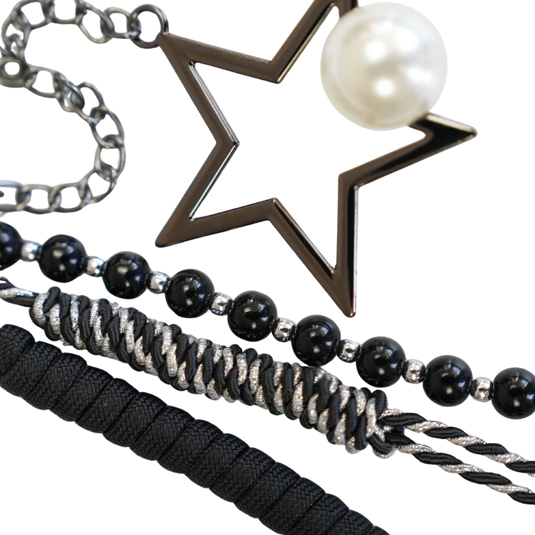 Star Noir El Yapımı Örgü Dokulu Çanta Süsü – RopeCharm (Bag Charm) | Happyangels