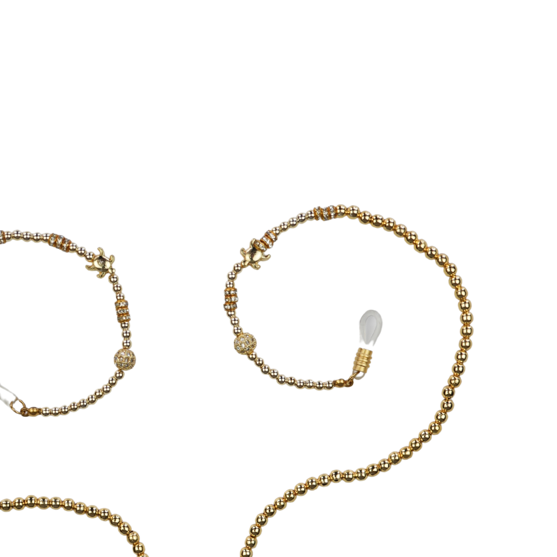 Golden Look Altın Kaplama Zirkon Taşlı Gözlük Askısı – EyewearCharm (Glasses Chain)| Happyangels