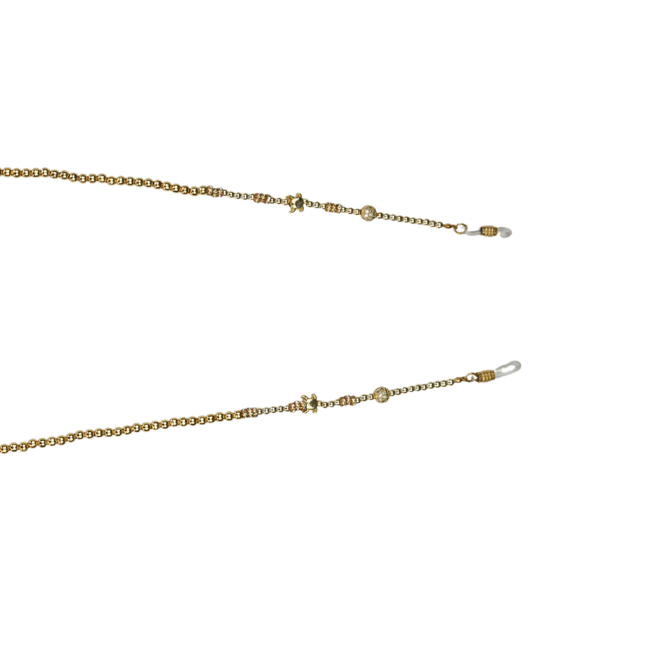 Golden Look Altın Kaplama Zirkon Taşlı Gözlük Askısı – EyewearCharm (Glasses Chain)| Happyangels