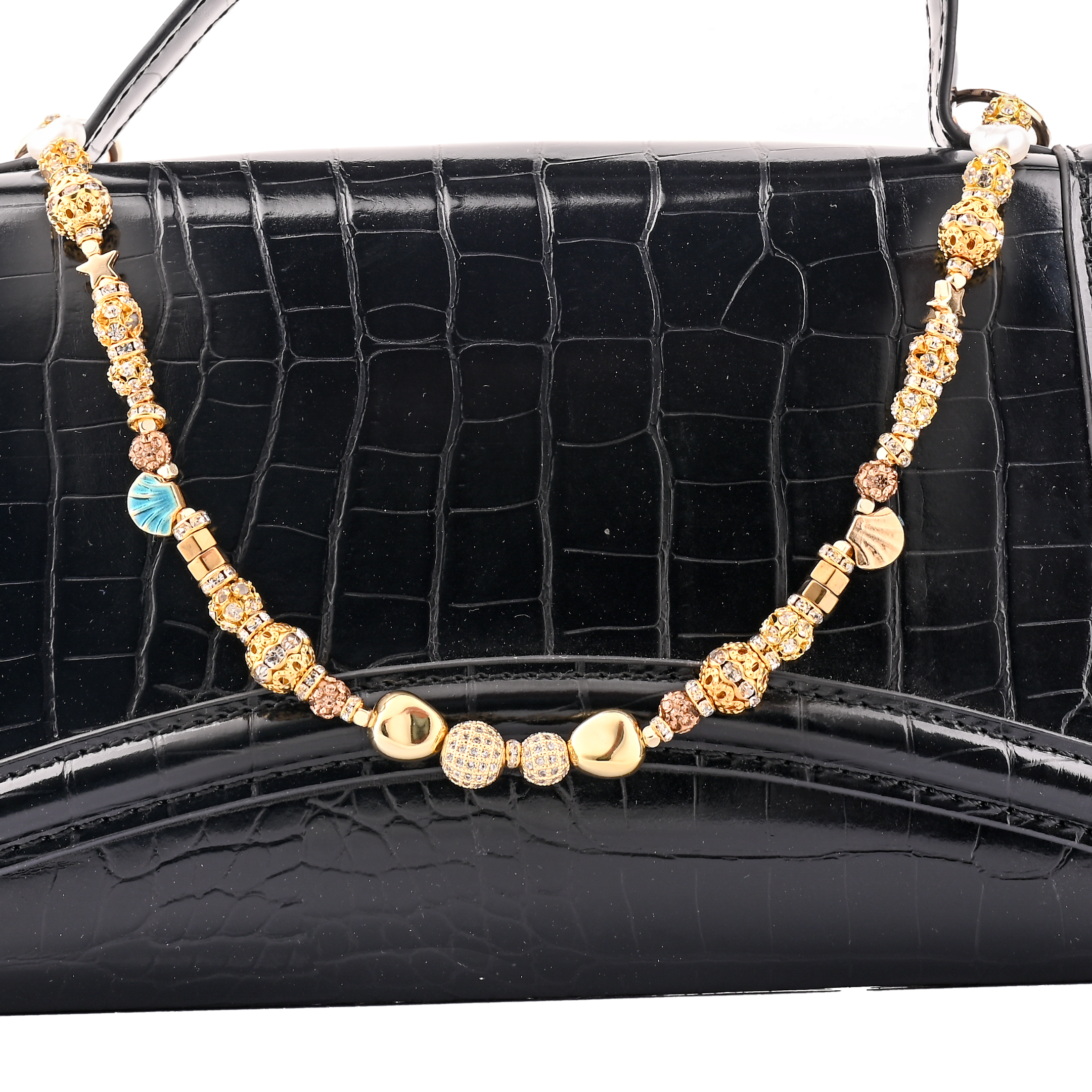 Gilded Tide Altın Kaplama Zirkon Taşlı Çanta Süsü – LuxCharm (Bag Charm) | Happyangels