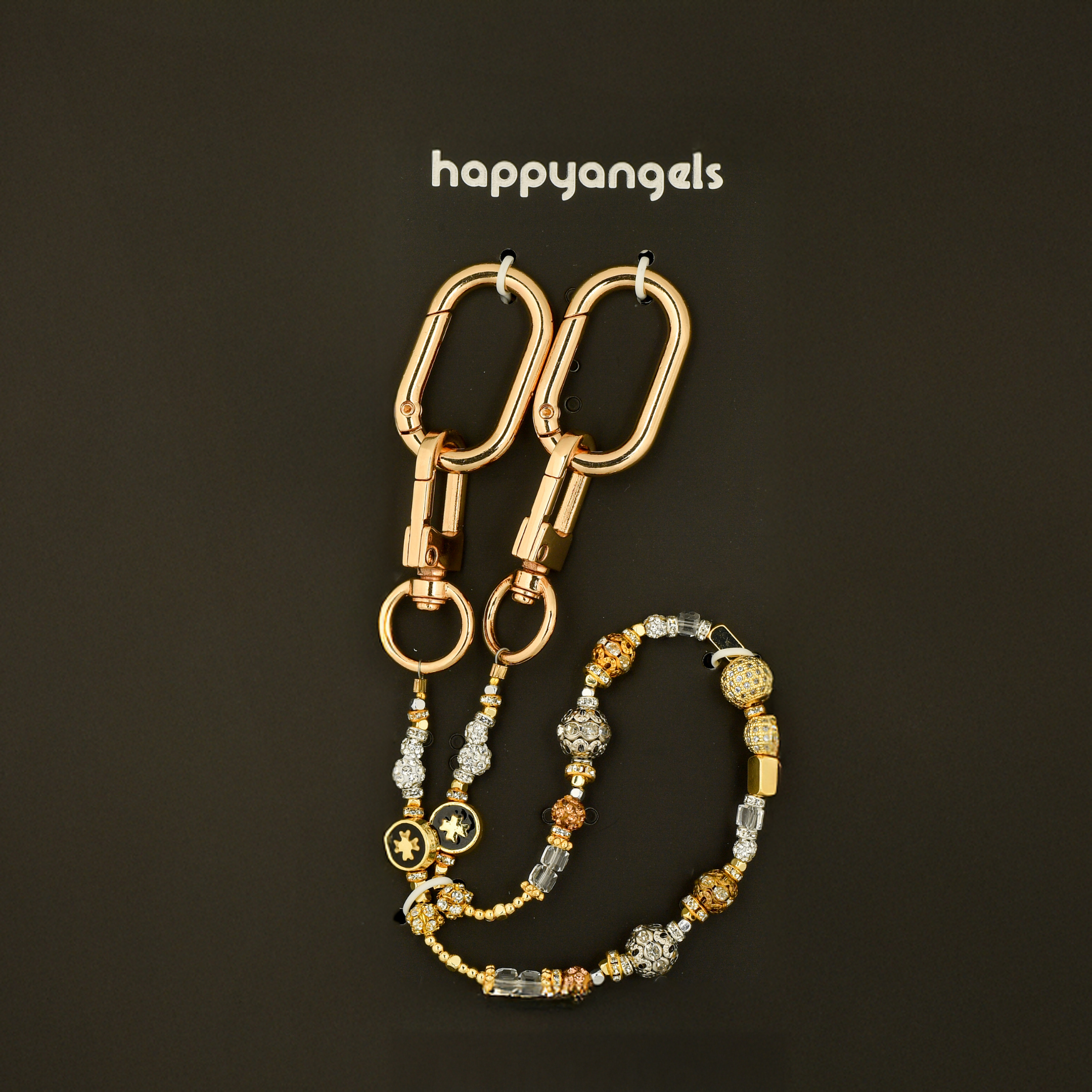 Moon Flicker Altın Kaplama Zirkon Taşlı Çanta Süsü – LuxCharm (Bag Charm) | Happyangels