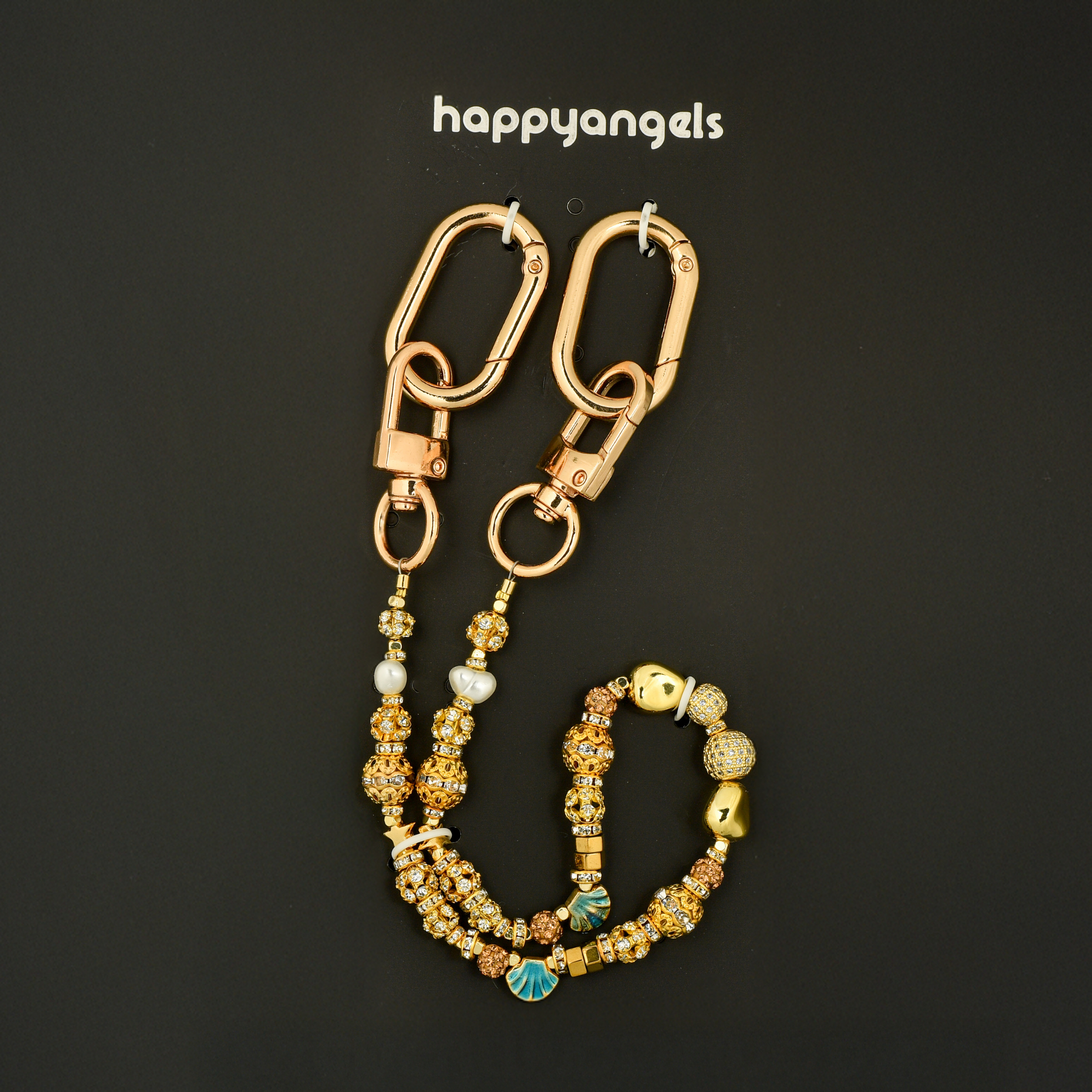 Gilded Tide Altın Kaplama Zirkon Taşlı Çanta Süsü – LuxCharm (Bag Charm) | Happyangels