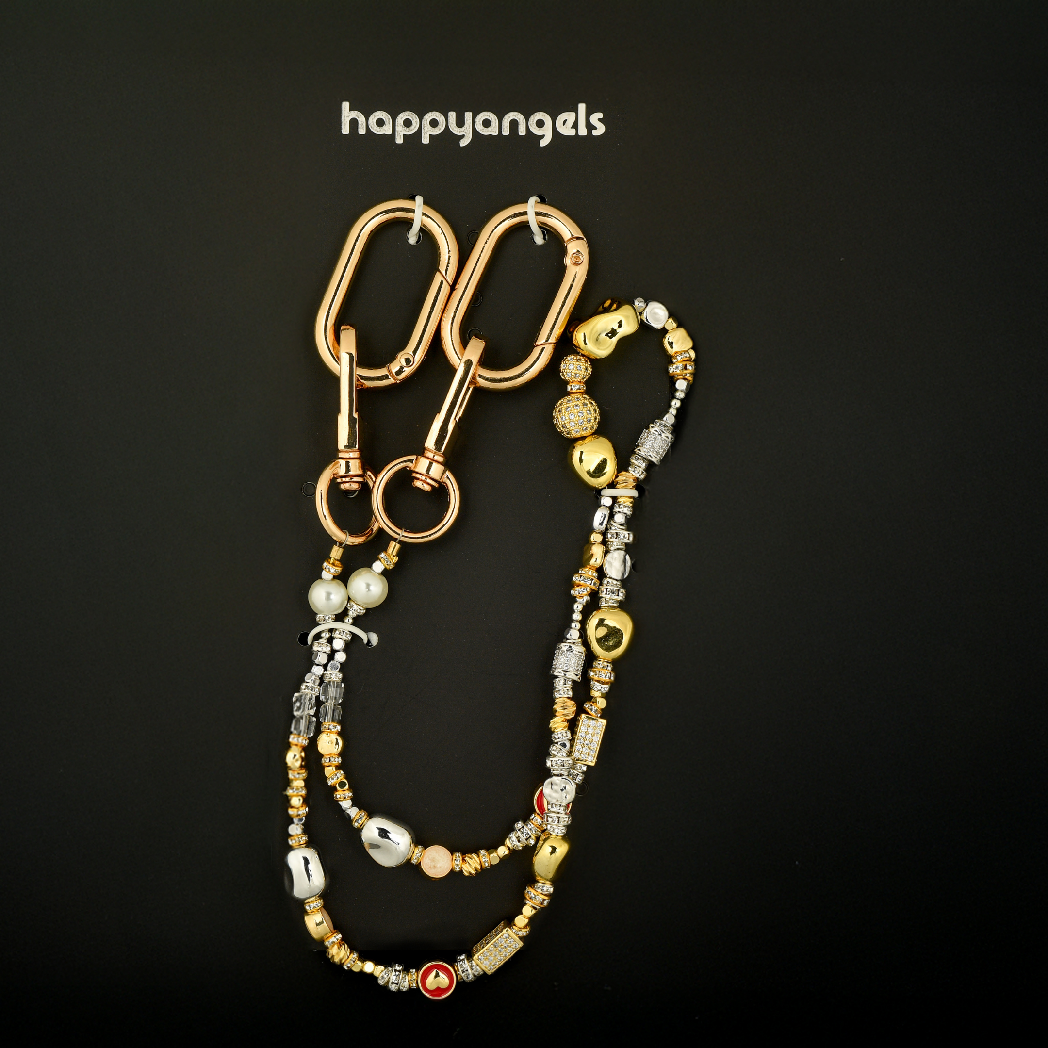 Crimson Luxe Altın Kaplama Zirkon Taşlı Çanta Süsü – LuxCharm (Bag Charm) | Happyangels