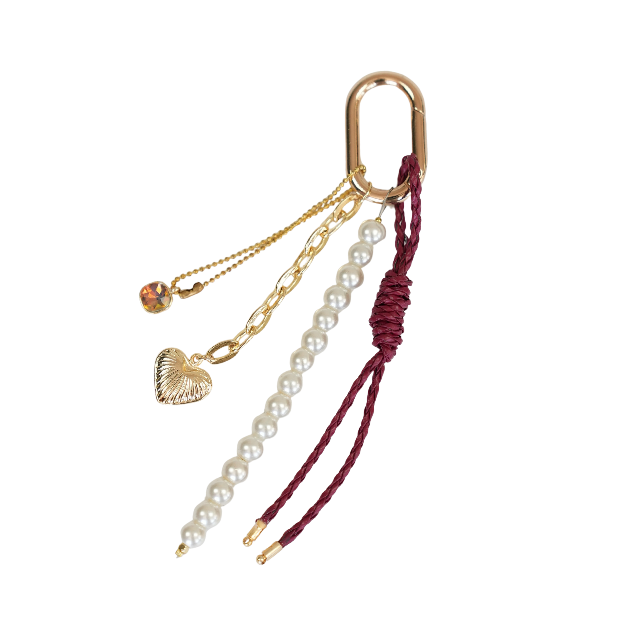 Crimson Heart El Yapımı Örgü Dokulu Çanta Süsü – RopeCharm (Bag Charm) | Happyangels